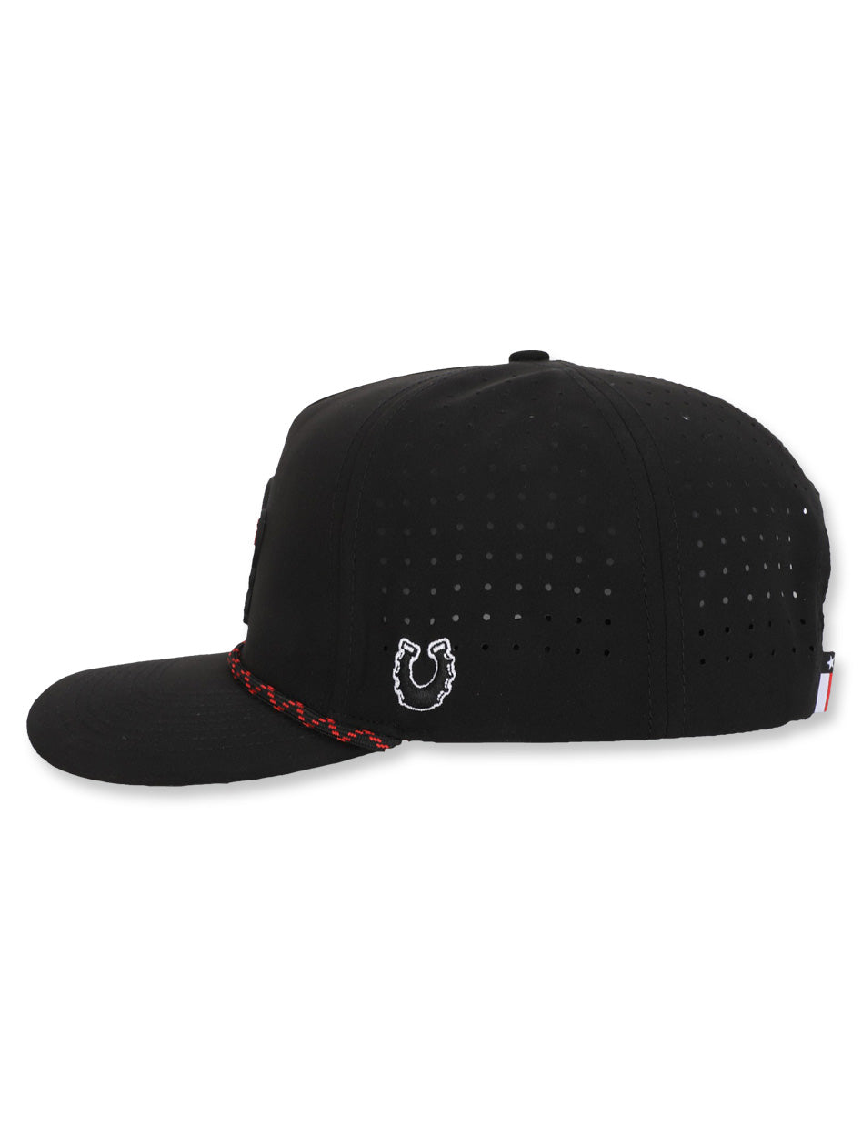 Texas Tech Dark Horse Leach Era "Bones PVC" Black Sport SB Cap