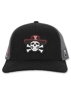 Texas Tech Dark Horse Leach Era "Bones PVC"Charcoal Mesh SB Cap