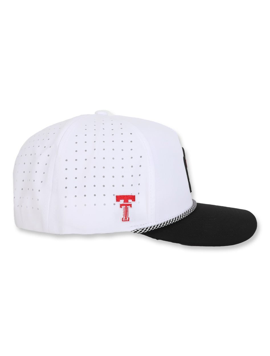 Texas Tech Dark Horse Leach Era "Bones PVC" White Sport SB Cap