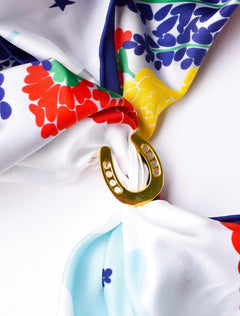 Saturday Silks Horseshoe Scarf Ring