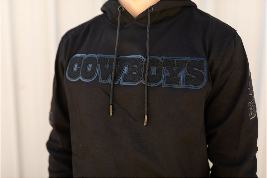 Dallas Cowboys Triple Black DK PO Hoodie Red Raider Outfitter