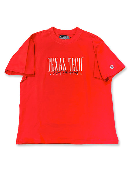Dark Horse Texas Tech RED "Lux Script" Heavyweight Washed T-Shirt
