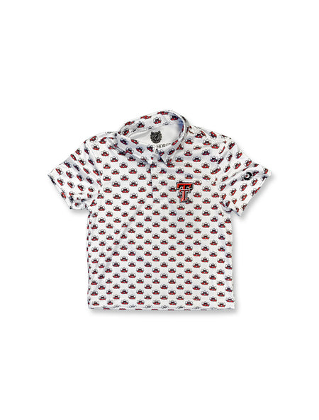 Texas Tech Dark Horse "Raider Red Mini" TODDLER White Polo