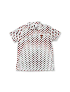 Texas Tech Dark Horse "Raider Red Mini" YOUTH White Polo