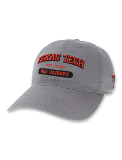 Legacy Texas Tech Arch over Red Raiders on a Grey Adjustable Cap