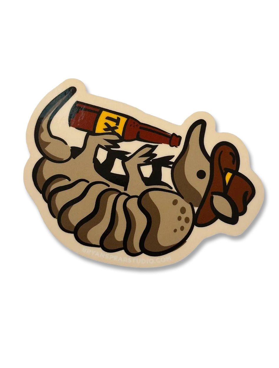 "Drinking Dillo" Sticker