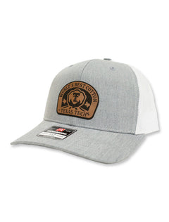 Texas Tech "Worlds Best Cotton" Leather Patch 112 Grey Snapback Cap