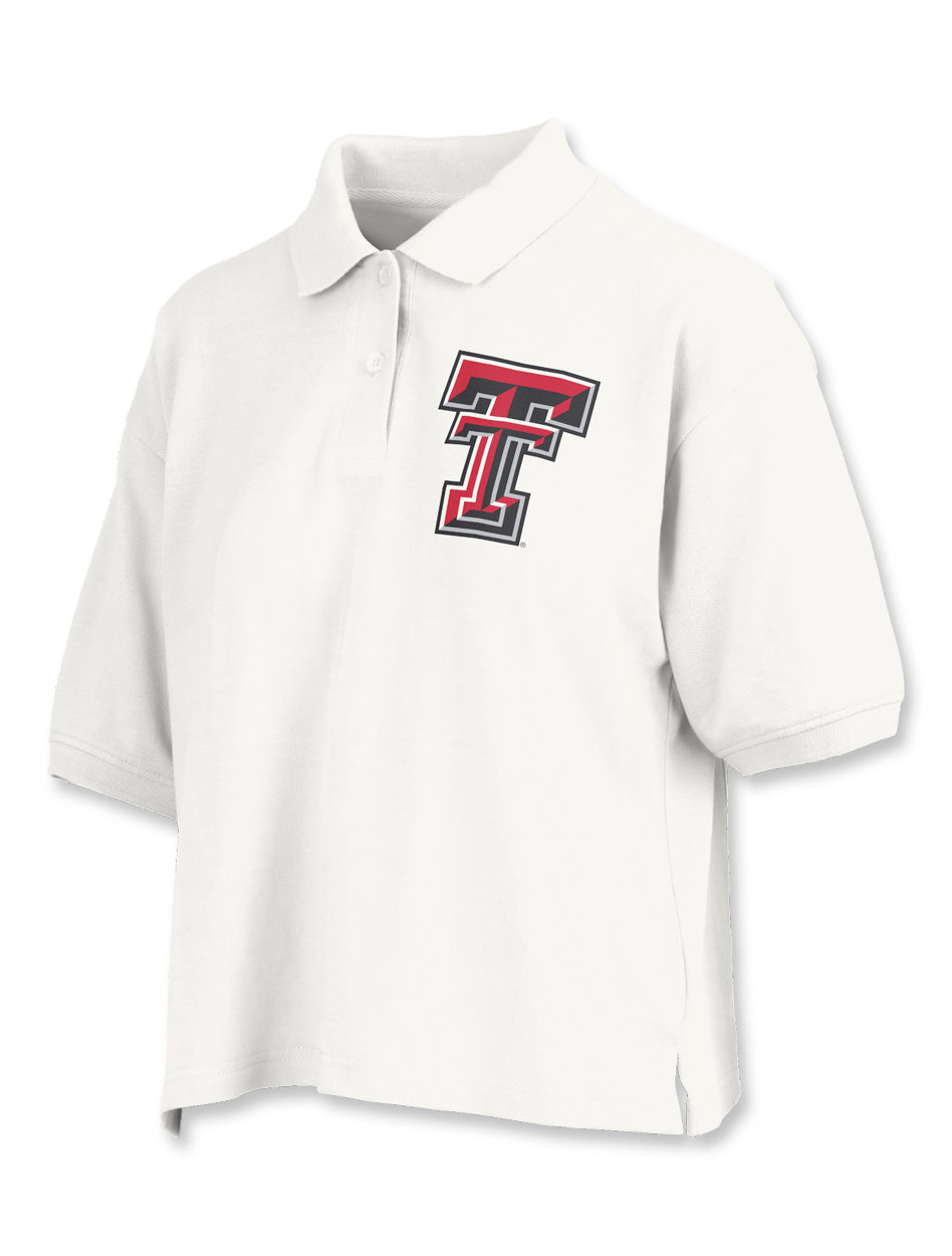 Texas Tech Press Box "Hampton" Collared Waist Length Top