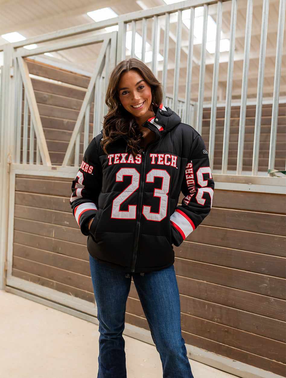 Hype & Vice Texas Tech "87+13" Jersey Puffer Jacket