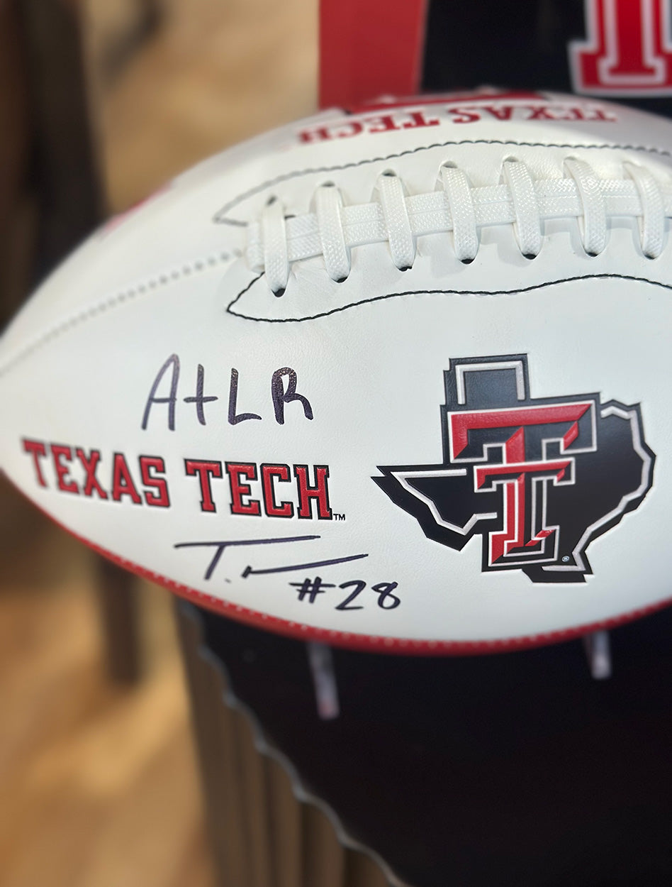 Texas Tech Tahj Brooks Autograph Football