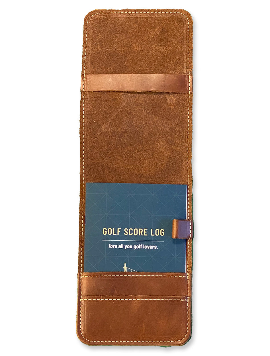 Texas Tech Raider Red Fine Leather Golf Scorecard Holder Golf Logbook
