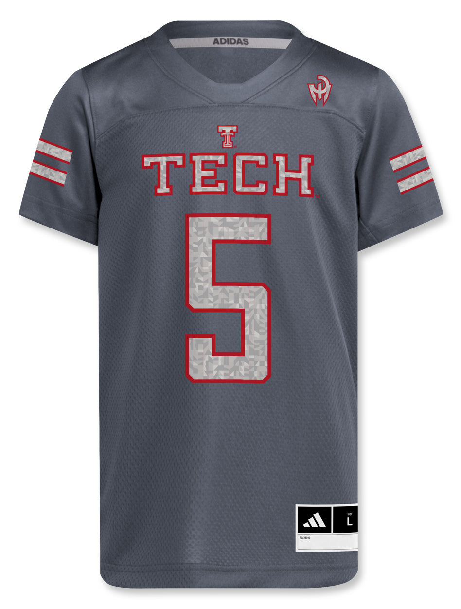 YOUTH Adidas Texas Tech Mahomes Premier 2024 Galvanized Jersey