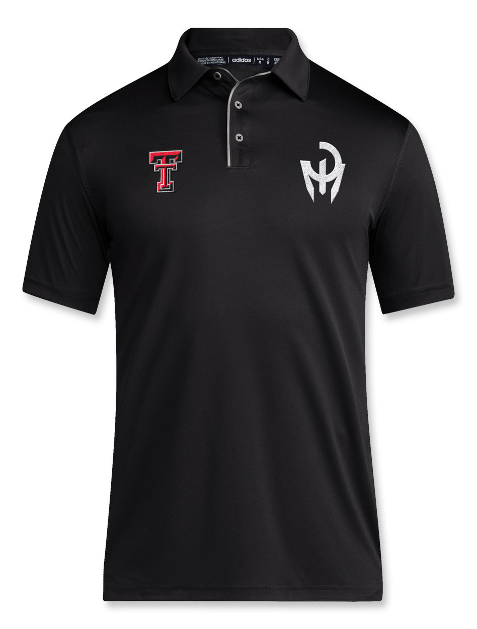 PRE ORDER SHIPS 12/1 Adidas Texas Tech Mahomes 2024 Black Sideline Polo