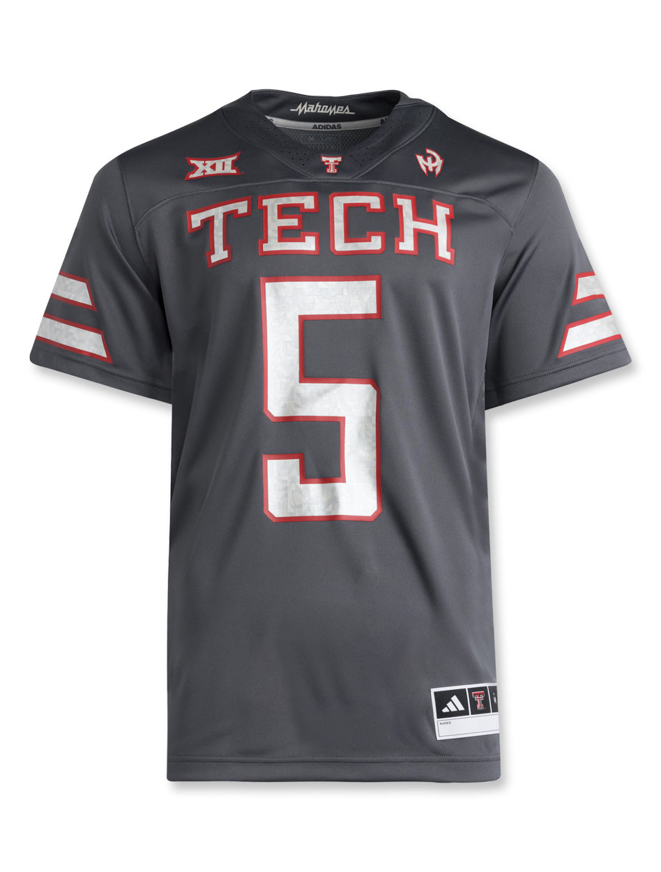 Adidas Texas Tech Mahomes Premier 2024 Galvanized Jersey