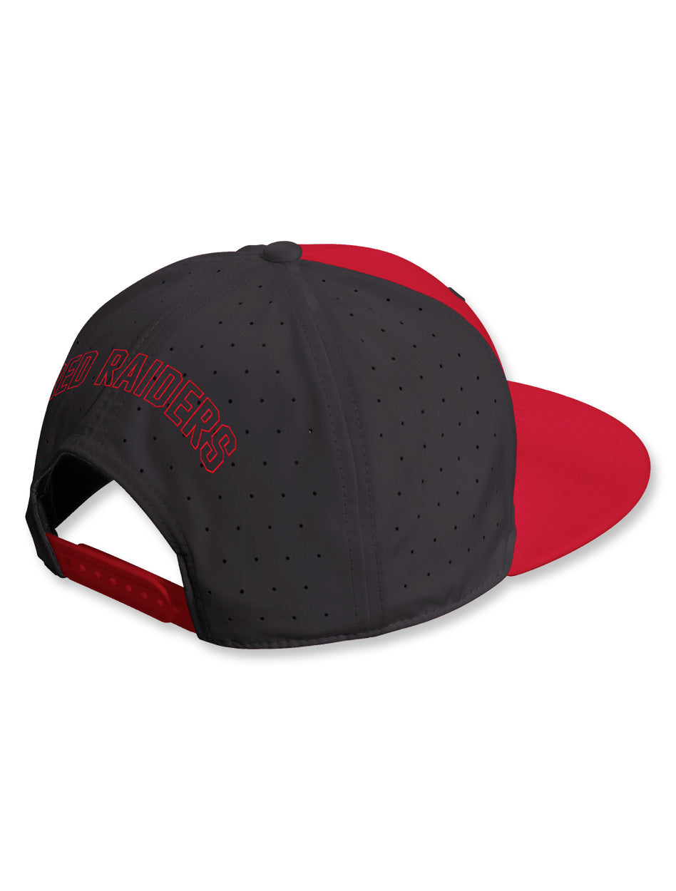 Adidas Texas Tech 2025 Sideline Patch Performance Flat Bill