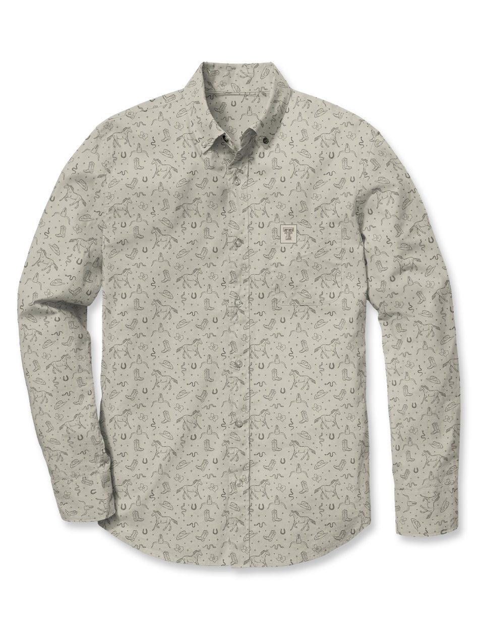 Jack + Sage Texas Tech "The Dustbowl Oxford" LONG SLEEVE Button Down