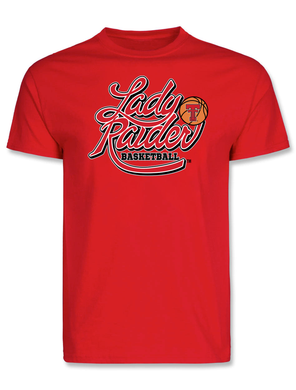 Texas Tech Lady Raiders "Basketball Shadowed" Short Sleeve T-Shirt