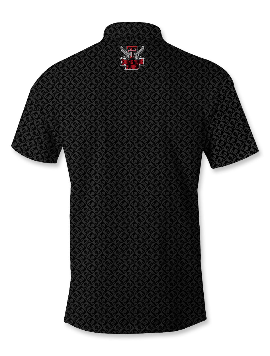 Texas Tech Dark Horse Leach Era "Swing Your Sword" Premium Black Polo