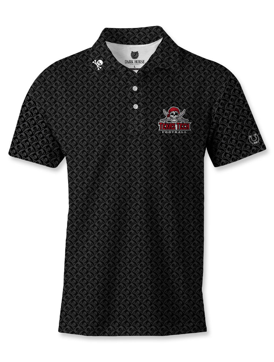 Texas Tech Dark Horse Leach Era "Swing Your Sword" Premium Black Polo