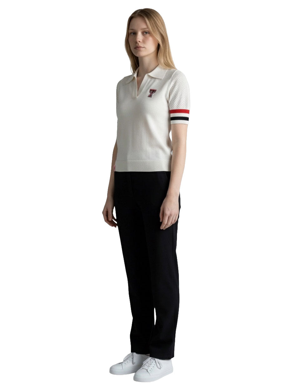 Lusso Texas Tech "Sawyer" Pointelle Sweater