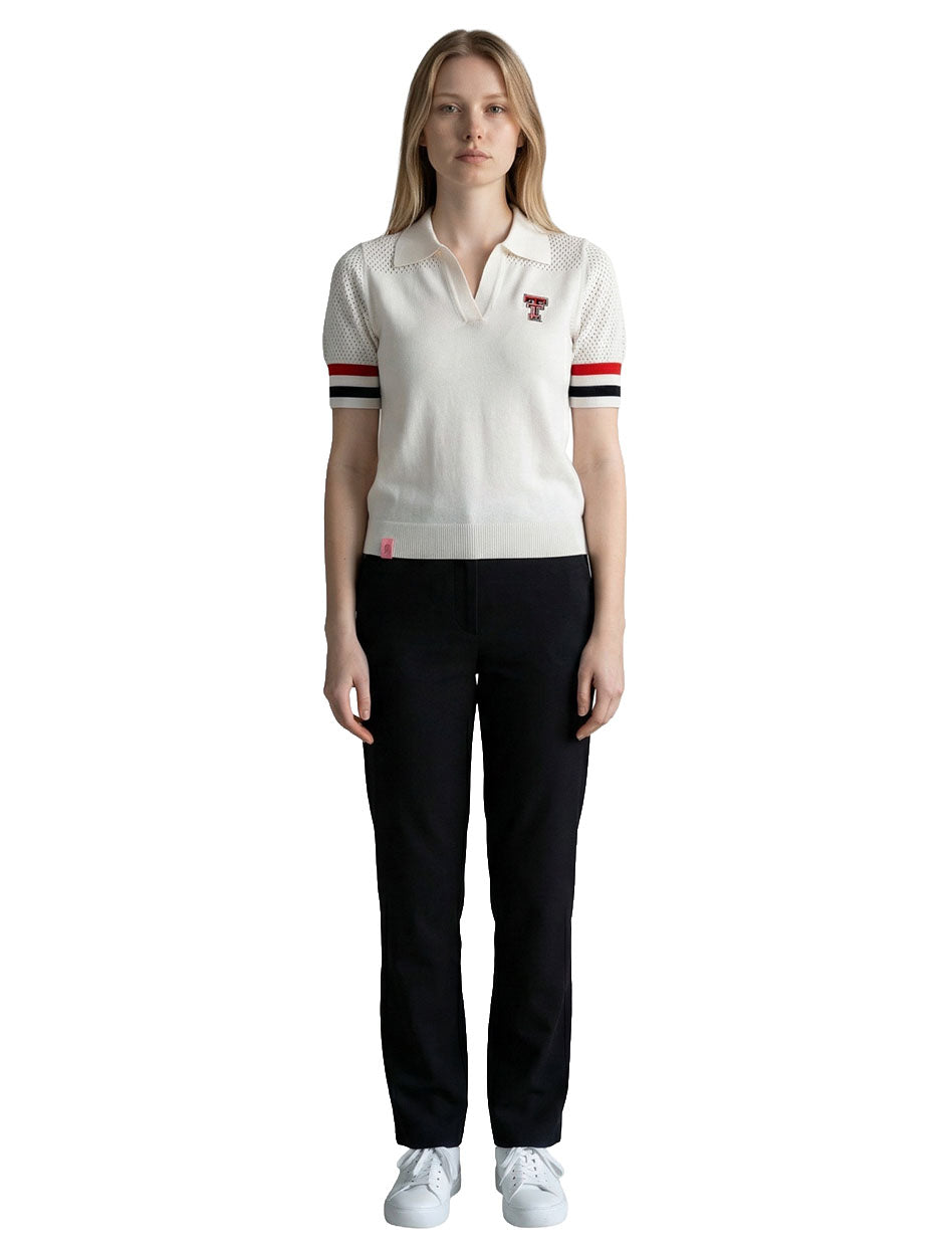 Lusso Texas Tech "Sawyer" Pointelle Sweater