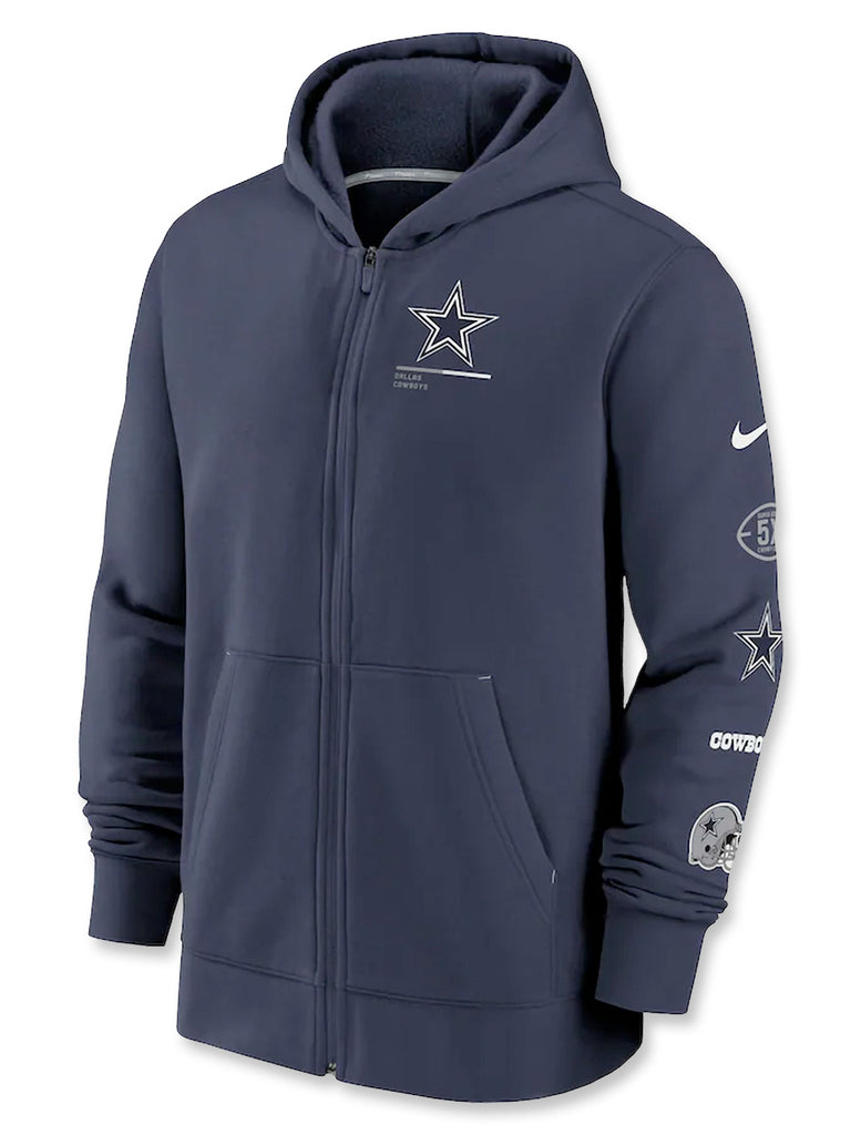 Dallas Cowboys NFL Official Practice Pullover Hood in Grey, Size: XL, Sold by Red Raider Outfitters