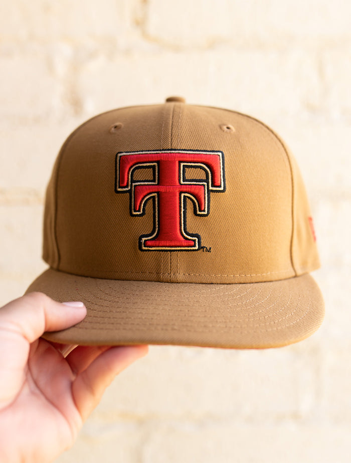 New Era Texas Tech Vault Double T 5950 Flatbill Fitted Cap