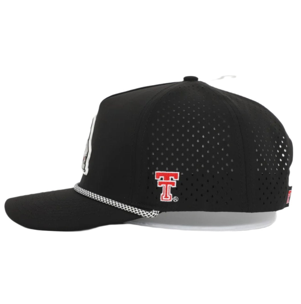Texas Tech Dark Horse RP "Throwback Jack" PVC Black Sport Snapback Cap