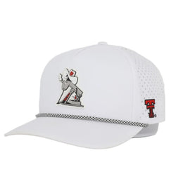 Texas Tech Dark Horse RP "Throwback Jack" PVC White Sport Snapback Cap