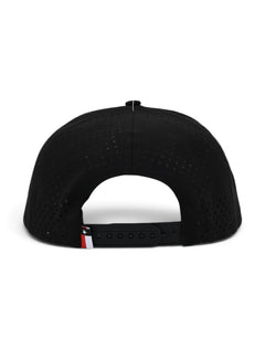 Back view of the Texas Tech Dark Horse black snapback cap showing the closure