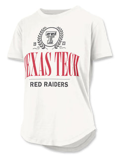 Texas Tech Press Box "Caesar" Crew Neck Rounded Bottom Top
