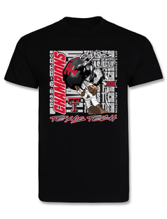 Texas Tech Big 12 CHAMPS - T-Shirt - Raise Em Up - BLACK