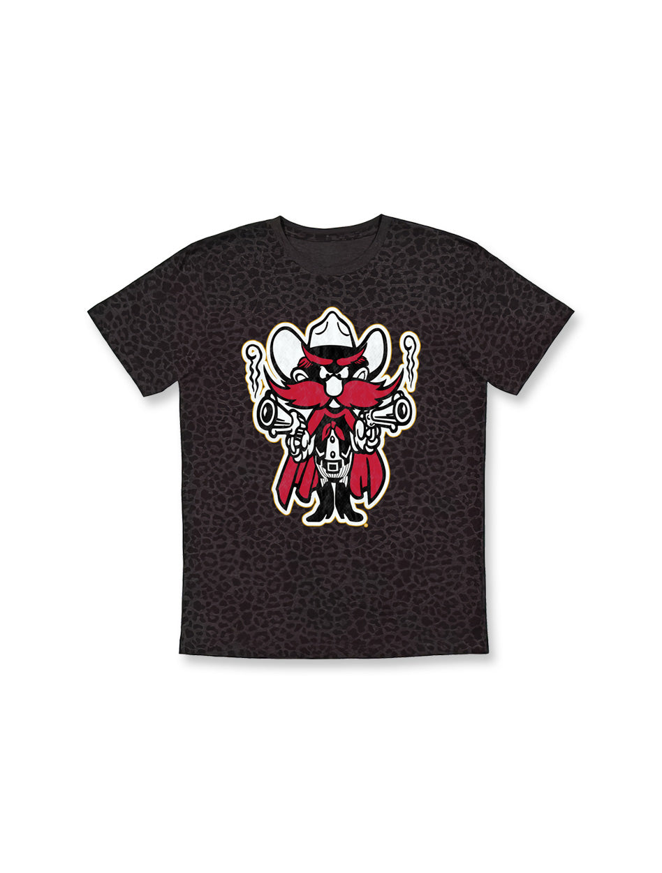 Texas Tech "Raider Red on Leopard" Youth Short Sleeve T-Shirt