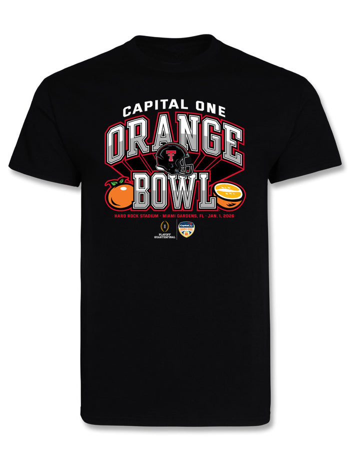 Texas Tech 2025 CFP Orange Bowl - T-Shirt - Slice of Life - BLACK