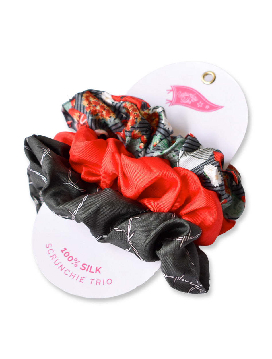 Texas Tech scrunchies
Texas Tech hair accessories,
Texas Tech silk scrunchies
Texas Tech gifts for her 
Red Raiders scrunchie set, 
100% silk hair ties, 
Saturday Silks Texas Tech, 
Texas Tech game day hair, 
Red Raider accessories, 
Double T scrunchies