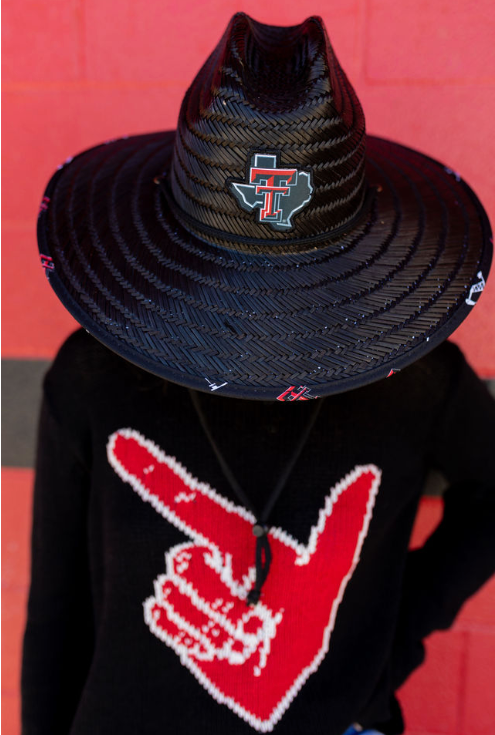 Texas Tech Dark Horse PJM "Pumpjack" Black Straw Hat