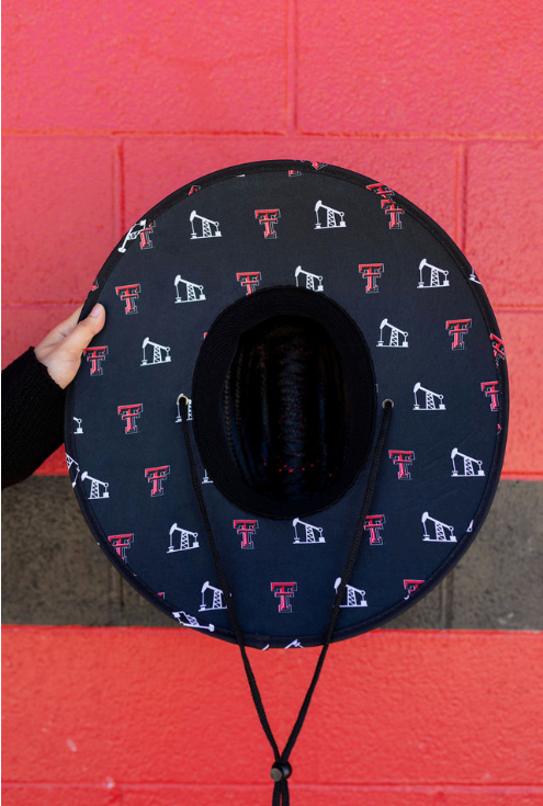 Texas Tech Dark Horse PJM "Pumpjack" Black Straw Hat