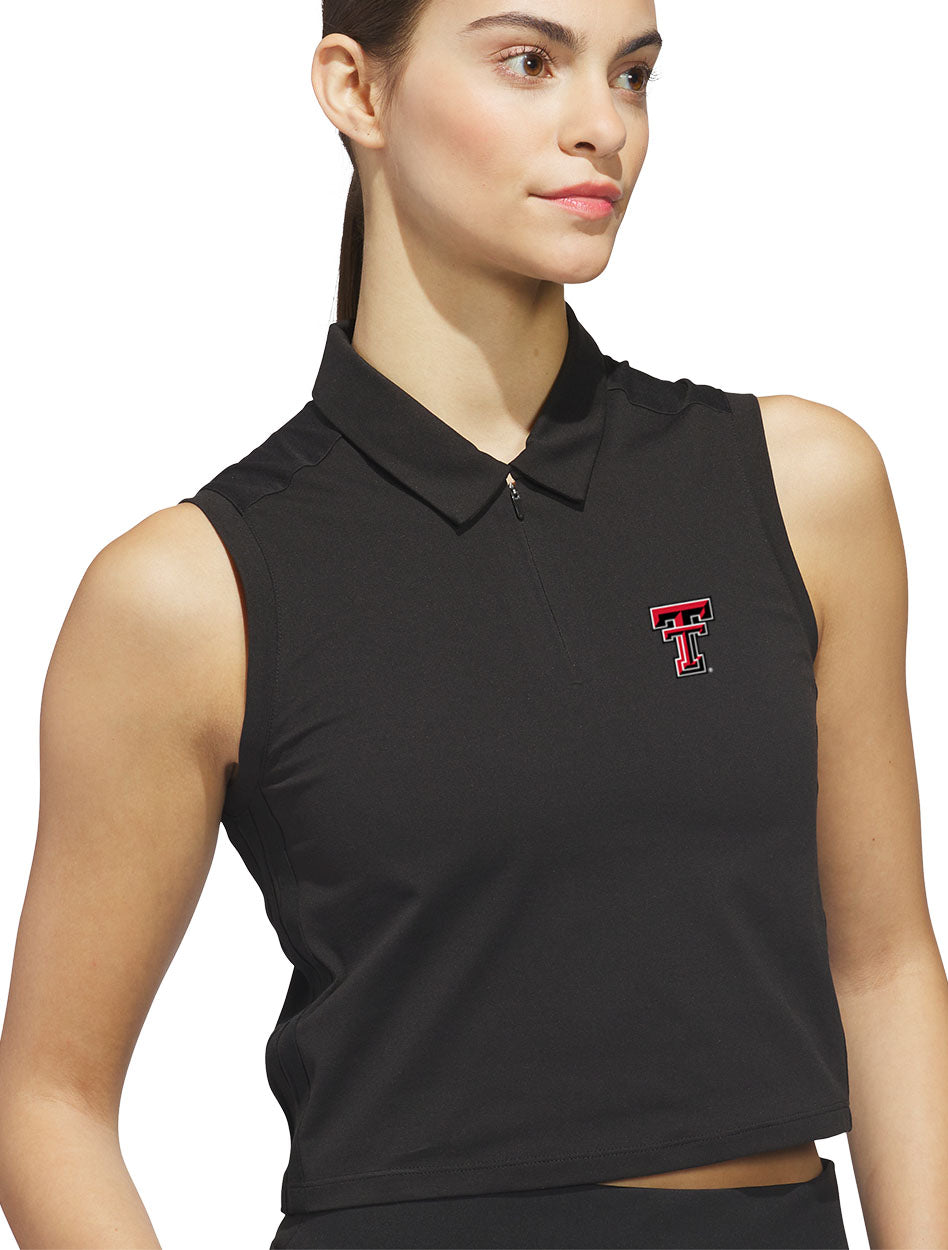 Texas Tech Adidas Golf Women's "Sunday Walk" Sleeveless BTC Crop Polo