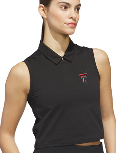 Texas Tech Adidas Golf Women's "Sunday Walk" Sleeveless BTC Crop Polo