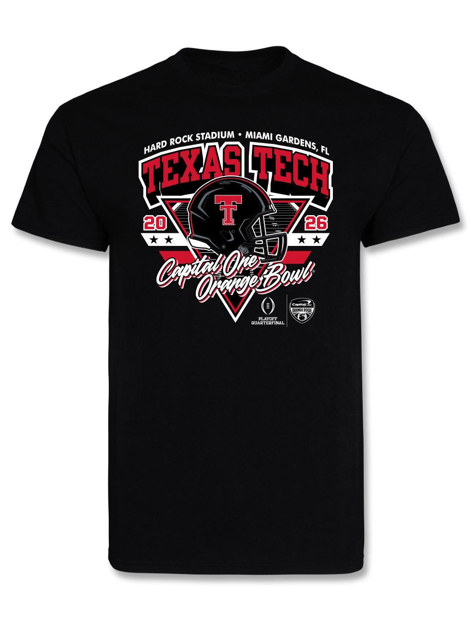 Texas Tech 2025 CFP Orange Bowl - T-Shirt - Ocean Drive - BLACK