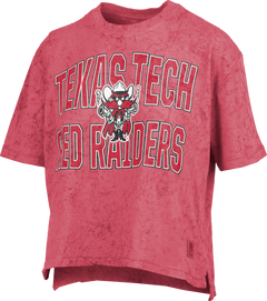 Texas Tech Pressbox "Maxima Ocean Reef" Sun Wash Crop Top