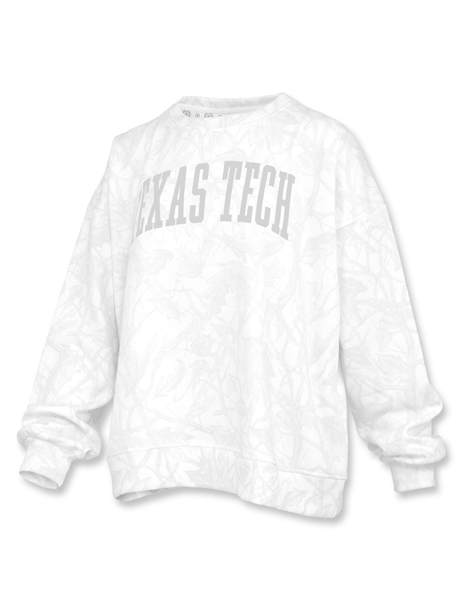 Texas Tech "Nearshore" Woodland Camo Arch Oversized Fleece