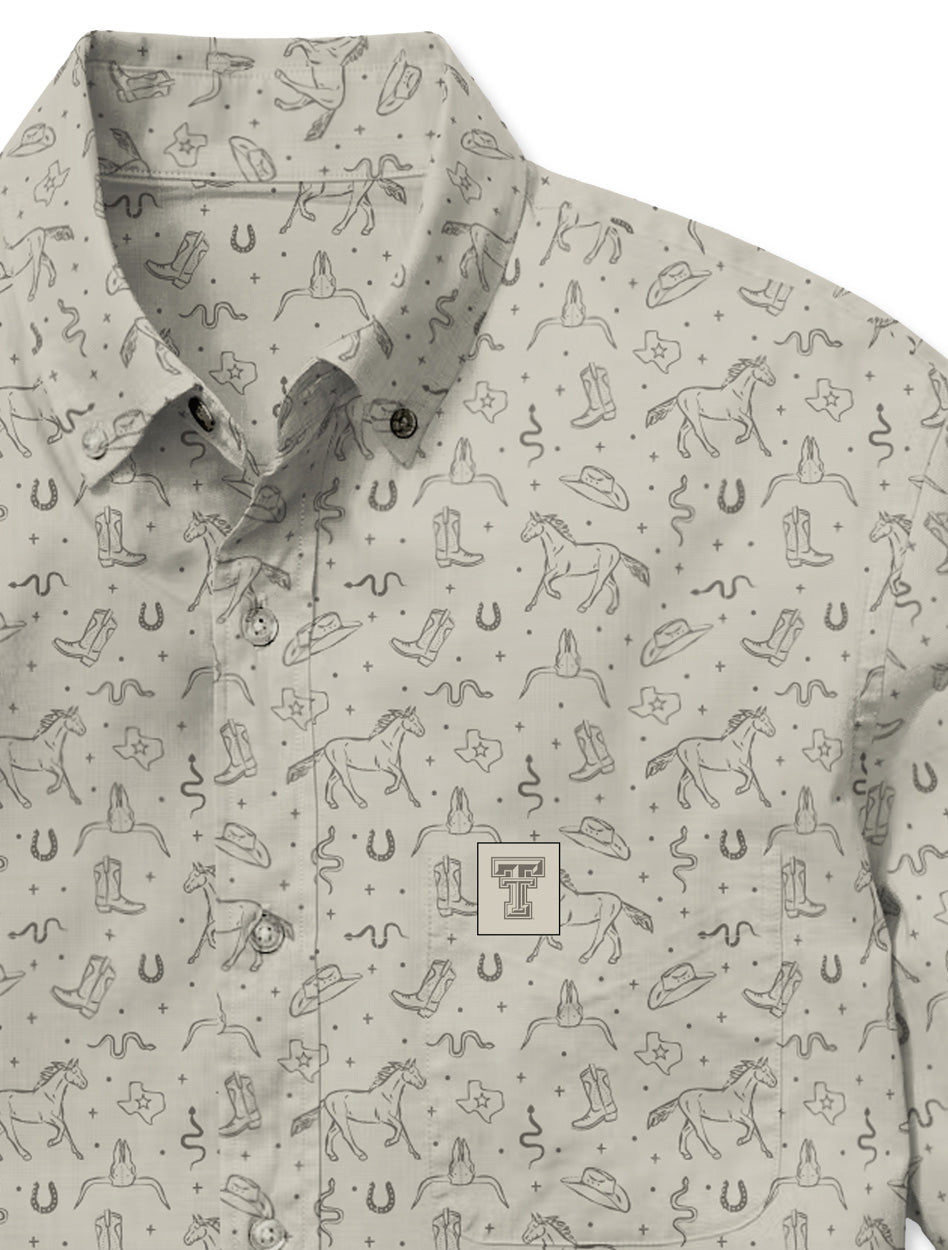 Jack + Sage Texas Tech "The Dustbowl Oxford" LONG SLEEVE Button Down