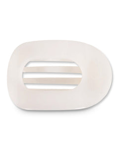 Teleties Large White Flat Round Clip