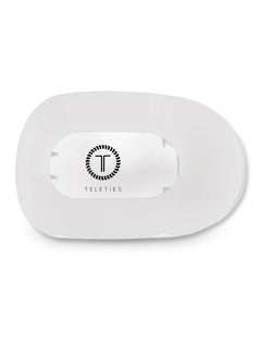 Teleties Large White Flat Round Clip