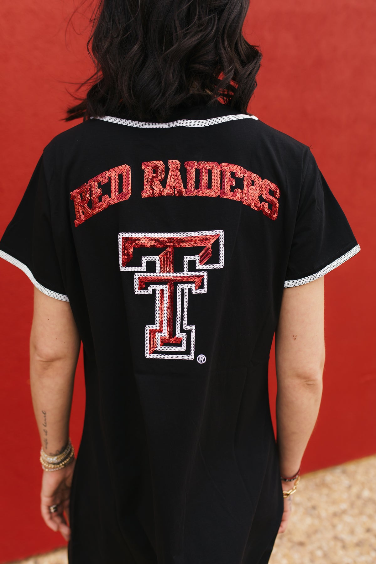 Texas Tech Queen of Sparkles Baseball Jersey Dress