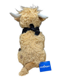 Texas Tech 12" Blonde Highland Cow Stuffed Animal with Bandana
