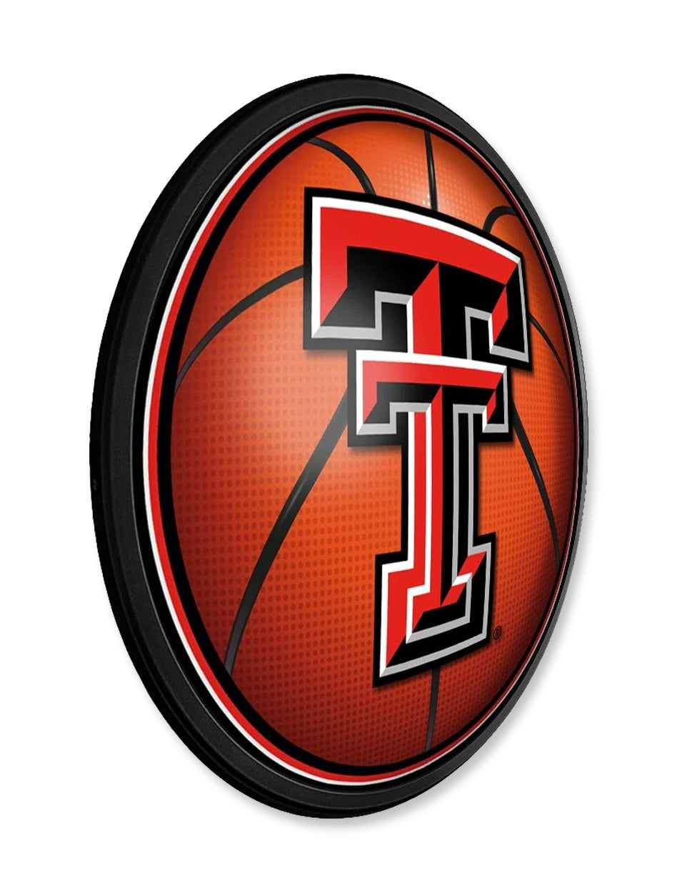Texas Tech 18" Diameter Basketball Slimline Lighted Wall Sign