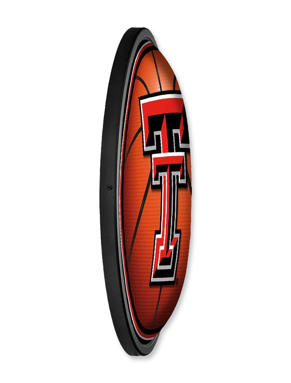 Texas Tech 18" Diameter Basketball Slimline Lighted Wall Sign