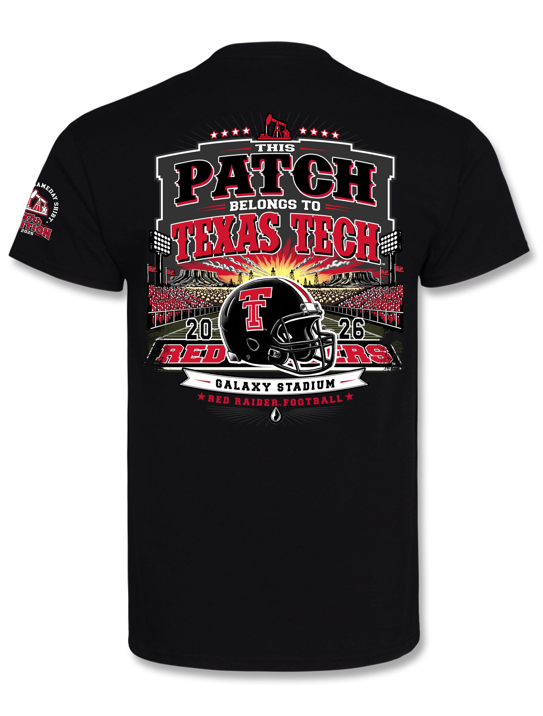 Texas Tech 2026 Official Wreck 'Em Tech Game Day BLACK T-Shirt